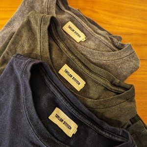 Pack of three Taylor Stitch Heavy Bag Tees: Navy, Olive, Grey - Men's L (42)
